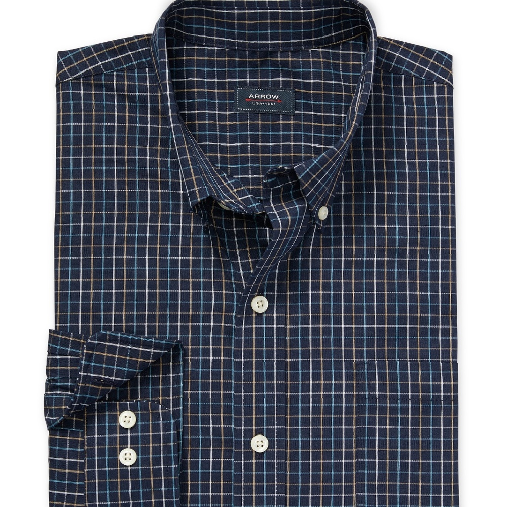 Arrow Men's Hamilton Poplin Plaid
